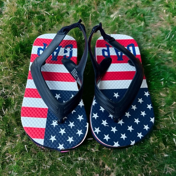 Unisex Children 5T/6T GAP Flip Flops American Flag New Without Tag - Picture 10 of 12